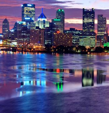 City of Pittsburgh skyline at night